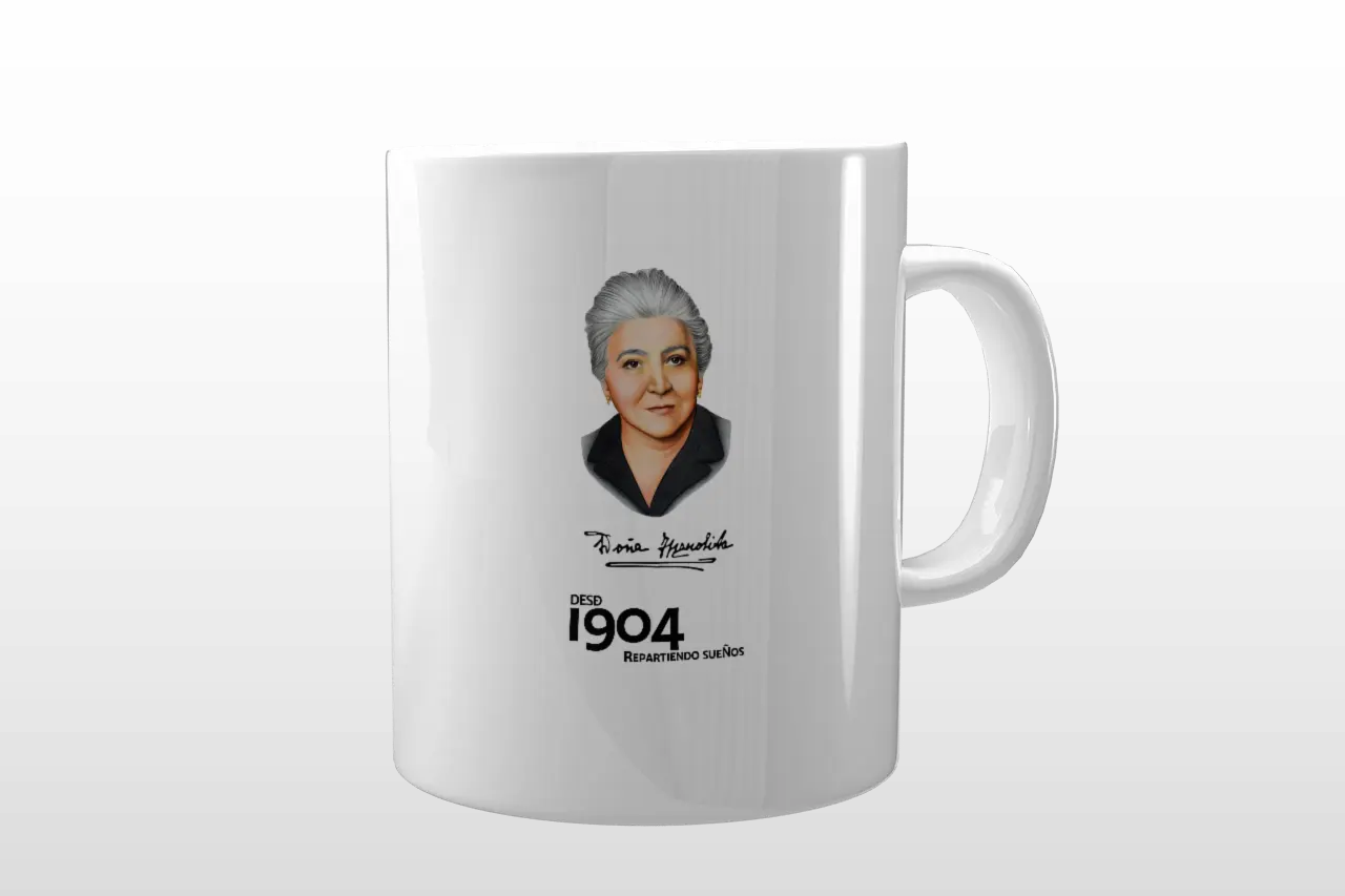 Loterias Dona Manolita merchandising taza